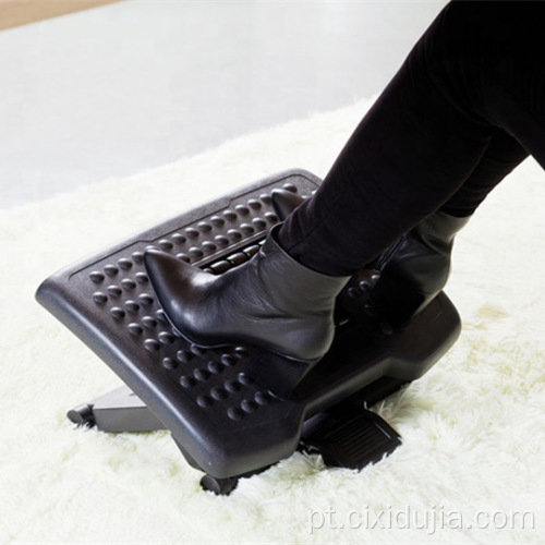 Apoio para os pés com design ergonômico portátil ajustável para escritório